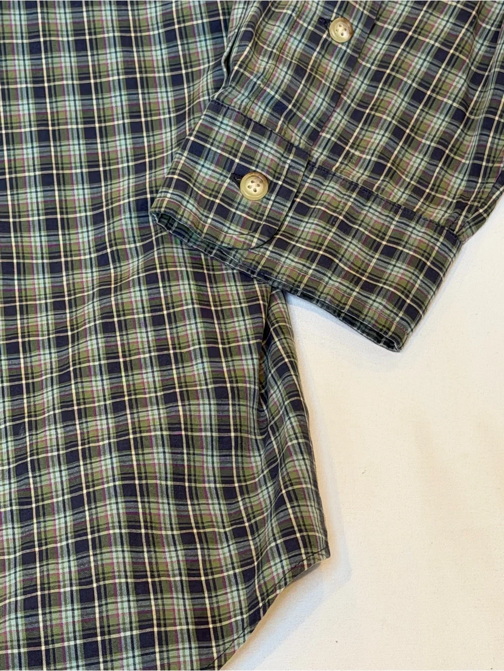 Polo by Ralph Lauren Blue and Green Plaid Button-Down Shirt